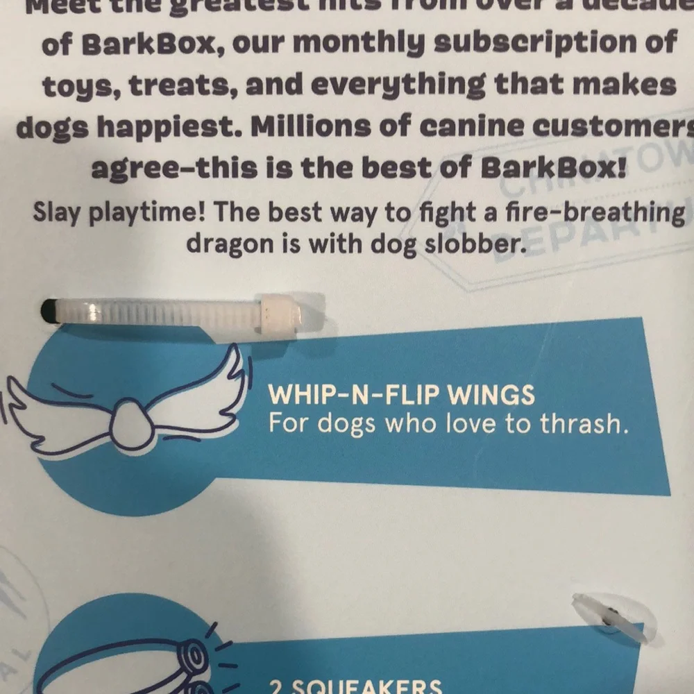Bark Dragon Dog Toy in Green and Blue